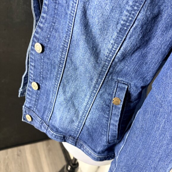 Tommy Hilfiger Tommy Girl Ruffle Denim Jacket Women’s M-L Jean Coat - Picture 6 of 11